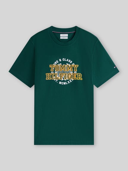 Tommy Hilfiger Regular Fit T-Shirt aus reiner Baumwolle Gruen 2