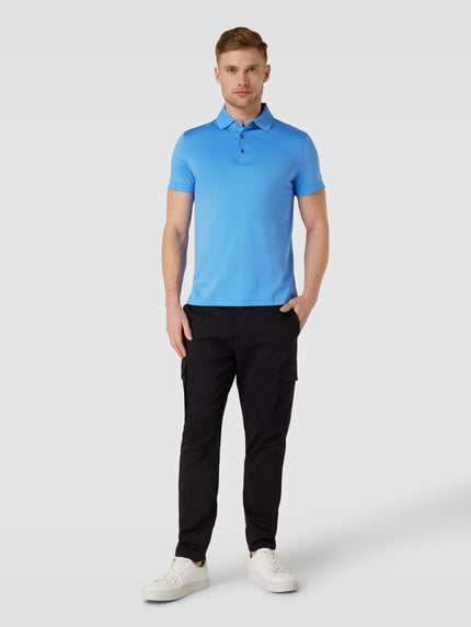 Tommy Hilfiger Regular Fit Poloshirt mit Logo-Stitching Blau 1