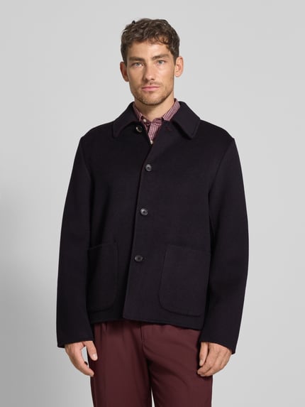 Paul Smith Kurzmantel aus Woll-Mix Marine 4