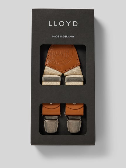LLOYD Men's Belts Bretels met leren badge Beige - 2