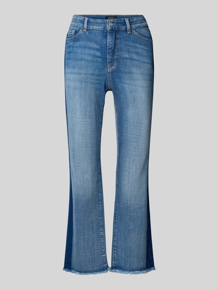 Marc Cain Flared jeans met 5-pocketmodel, model 'FORLI' Bleu gemêleerd - 2
