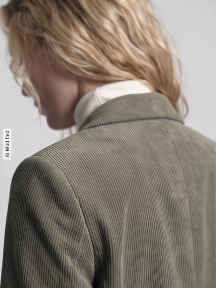 PIECES Taillierter Kurzblazer mit 3/4-Arm Modell 'BOSELLA' Khaki 3