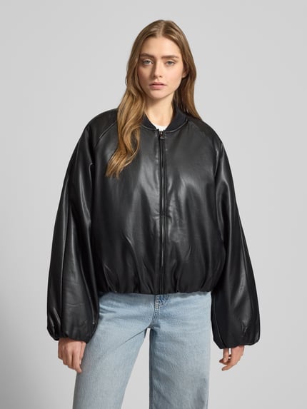 EDITED Bomberjacke in Leder-Optik Modell 'Rika' Black 4