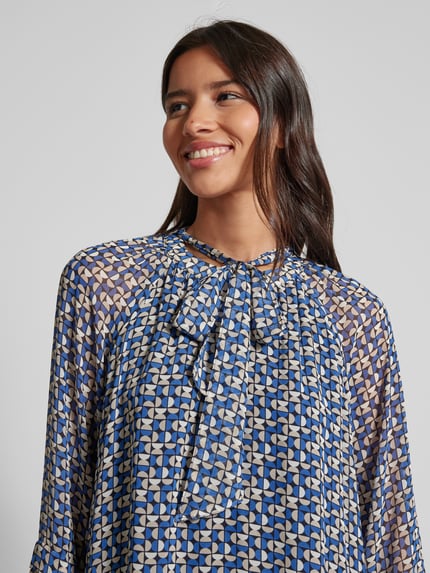 COMMA Knielanges Kleid mit Schleifen-Detail Royal 3