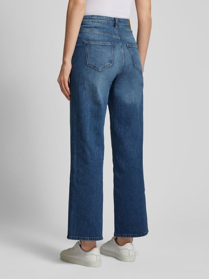 VERO MODA Jeansy o rozkloszowanym kroju w jednolitym kolorze model ‘TESSA’ Królewski niebieski melanż 5