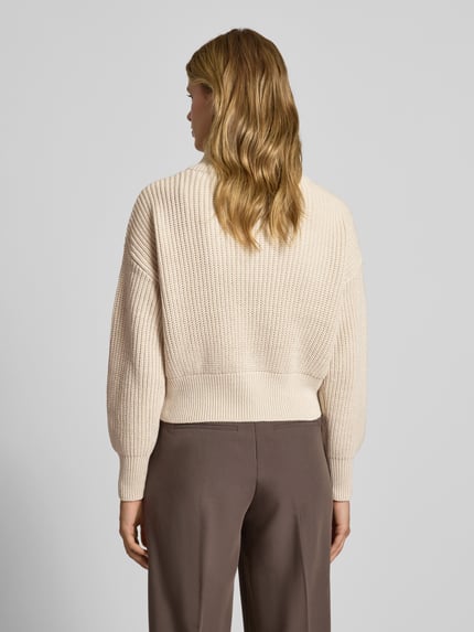 ONLY Regular Fit Troyer aus Baumwoll-Mix Modell 'DORITTA' Offwhite 5