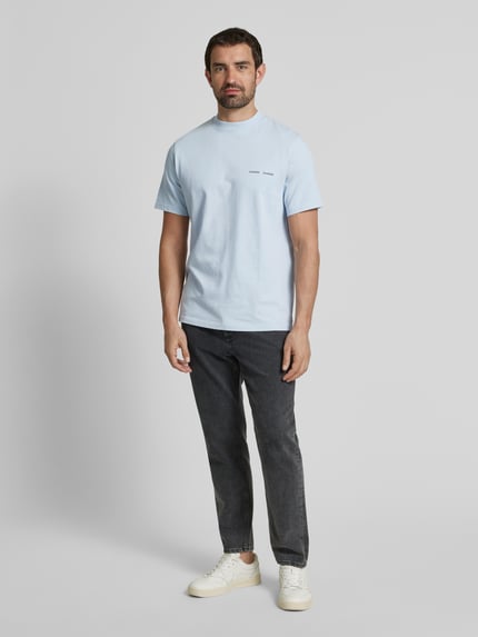 Samsøe Samsøe T-Shirt mit Label-Print Modell 'NORSBRO' Hellblau 1