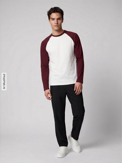 ONLY & SONS Relaxed Fit Longsleeve aus reiner Baumwolle Modell 'HEATON' Offwhite 1
