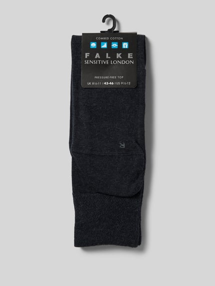 FALKE Socken im unifarbenen Design Modell 'Sens. London' Anthrazit Melange 3