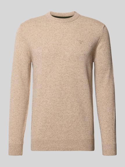 Pullover aus Woll-Seide-Mix mit Rundhalsausschnitt Modell 'TISBURY' Shop The Look MANNEQUINE