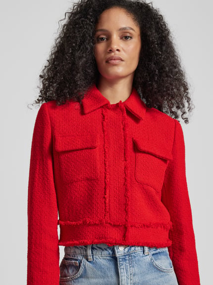 MANGO Blazer mit aufgesetzten Brustpattentaschen Modell 'CINTIA' Rot 3