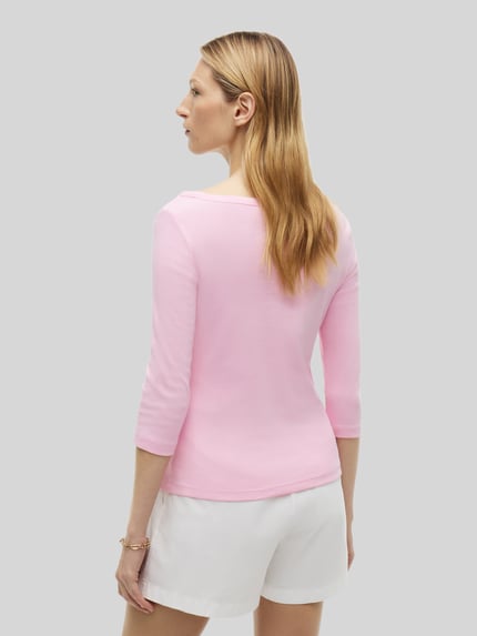 Tommy Hilfiger Regular Fit 3/4-Shirt aus reiner Baumwolle Pink 5