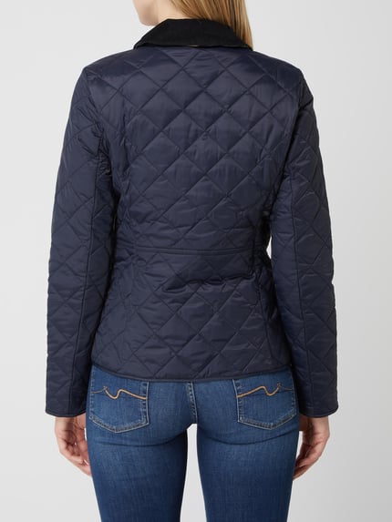 Barbour Steppjacke mit Cordkragen Modell 'Deveron' Marine 5