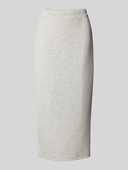 VILA Midirok met elastische band, model 'SANDY' Lichtgrijs - 2
