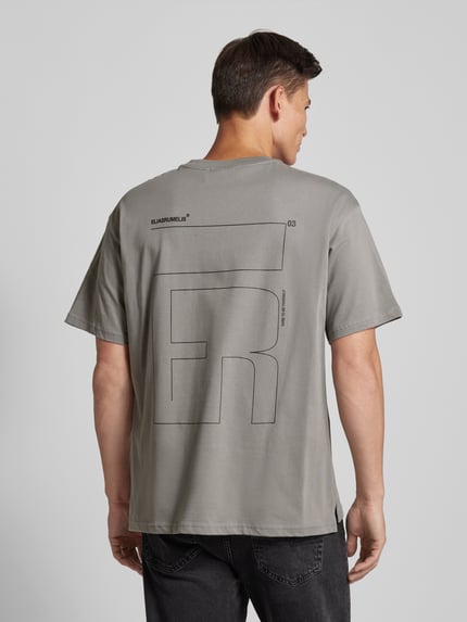 Elias Rumelis T-Shirt mit Rundhalsausschnitt Modell 'Quentino' Mittelgrau 5