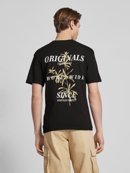 JACK & JONES T-Shirt mit Motiv-Print Modell 'LAFAYETTE' Black 5