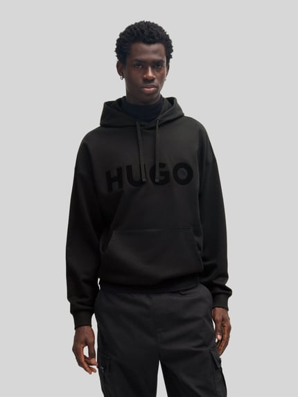 HUGO Oversized Hoodie aus reiner Baumwolle Modell 'DITCHLE' Black 4