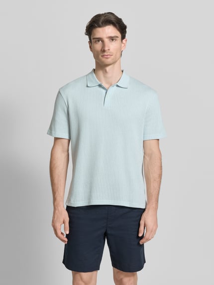 Samsøe Samsøe Regular Fit Poloshirt aus Baumwolle Modell 'JASE' Hellblau 4