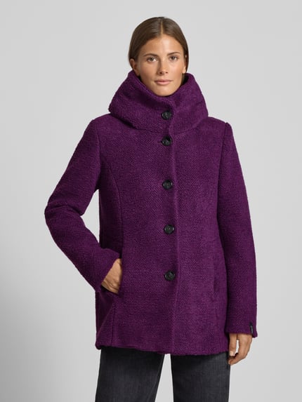 Milo Coats Regular fit jack met wol Model 'JESSE' Paars - 4