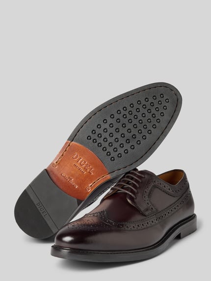 DIGEL Derby mit Lochmuster Modell 'Sherlock' Dunkelbraun 4