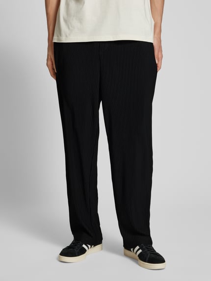 JACK & JONES Straight Leg Stoffhose mit Plisseefalten Modell 'KARL INTERLUDE' Black 4