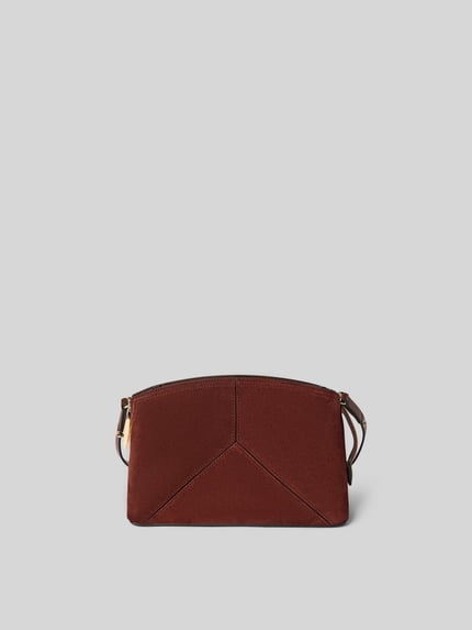 Victoria Beckham Torba na ramię z wytłoczonym logo Ciemnobrązowy 4