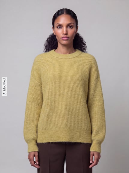 Selected Relaxed Fit Pullover aus Woll-Mix Modell 'LULU' Hellgruen 4