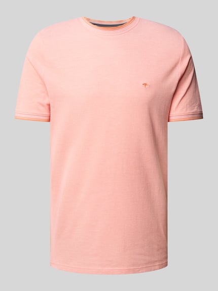 Fynch-Hatton T-shirt met labelstitching Oranje - 2