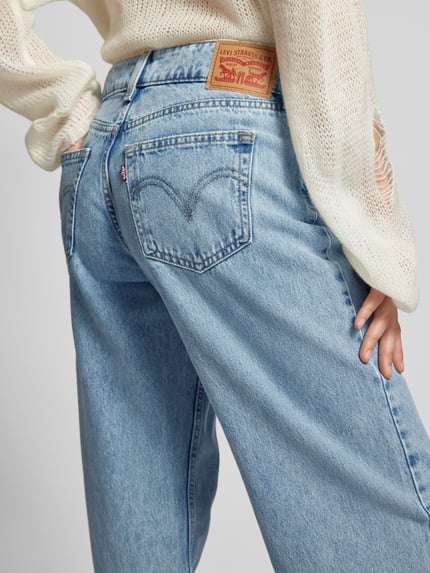 Levi's® Straight Leg Jeans mit Gürteschlaufen Modell 'SUPERLOW' Hellblau 3