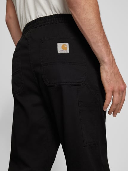 Carhartt Work In Progress Regular fit broek met steekzakken opzij, model 'FLINT' Zwart - 3