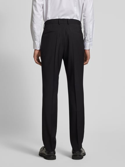BOSS Regular fit pantalon met persplooien, model 'Genius' Zwart - 5