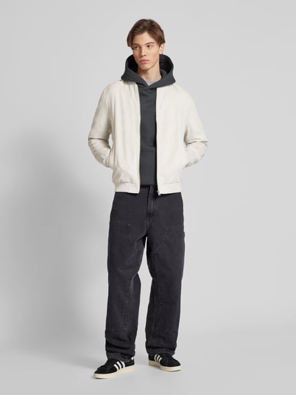 ONLY & SONS Regular Fit Blouson in Lederoptik Modell 'LUCAS' Hellgrau 1