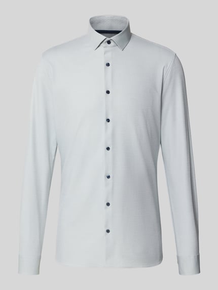 OLYMP No. Six Super Slim fit zakelijk overhemd van katoenmix Zilver - 2
