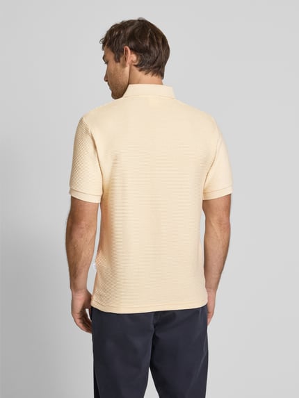 Selected Poloshirt mit kurzer Knopfleiste Modell 'JAY' Sand 5