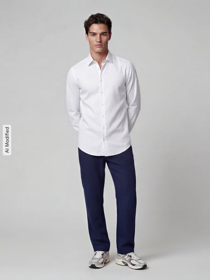 Seidensticker Slim Fit Businesshemd aus reiner Baumwolle Modell 'New Kent Patch' Weiss 1