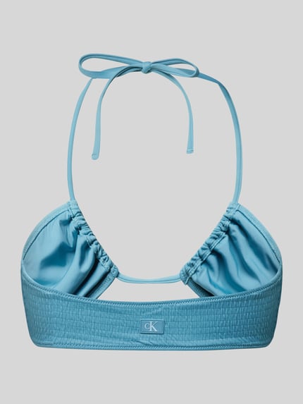 Calvin Klein Underwear Bikinitop met structuurmotief, model 'BRALETTE' Aquablauw - 3
