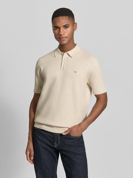 Fynch-Hatton regular fit poloshirt in brei-look Offwhite - 4