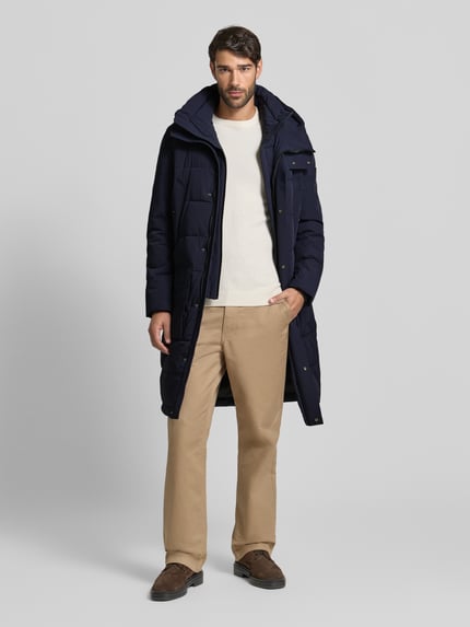 Strellson Regular Fit Steppmantel mit Logo-Patch Modell 'CRASHER' Marine 1