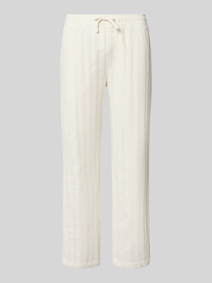 Hose mit Strukturmuster und elastischem Bund Shop The Look MANNEQUINE