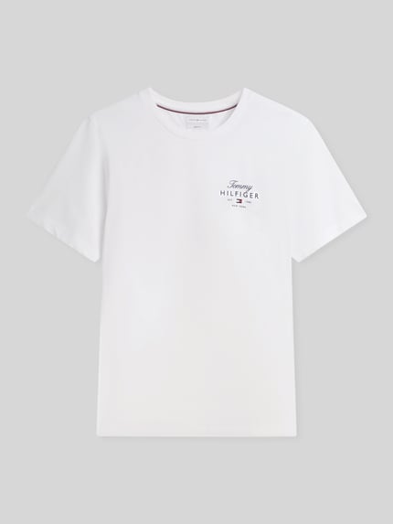 Tommy Hilfiger Regular Fit T-Shirt aus reiner Baumwolle Weiss 2