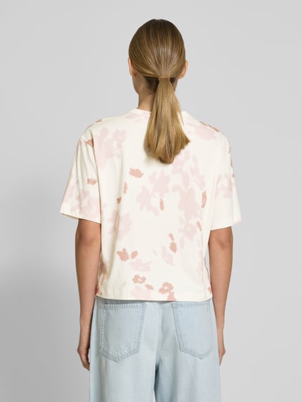 Jake*s Studio Woman Cropped T-Shirt mit geripptem Rundhalsausschnitt Terra 5