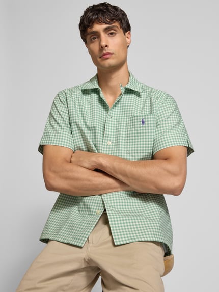 Polo Ralph Lauren Classic fit vrijetijdsoverhemd met borstzak Kaki - 3