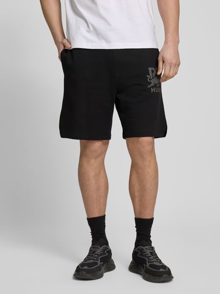 HUGO Sweatpants mit Label-Print Modell 'DESWICK' Black 4