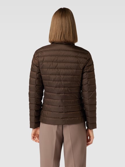 GANT Gewatteerd jack met labeldetail Middenbruin - 5