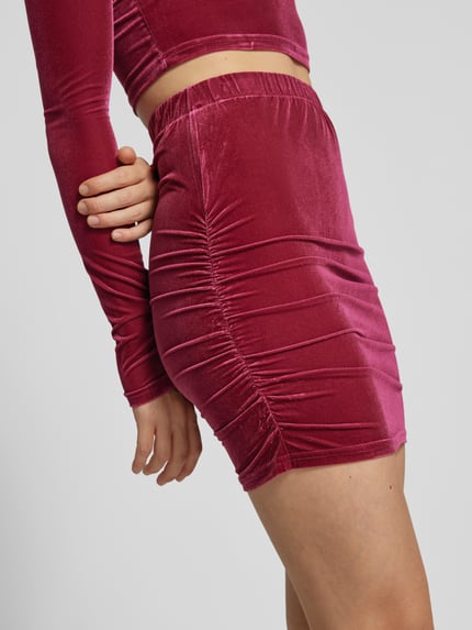 REVIEW X GNO REVIEW x GNO - Minirock mit Raffungen Kirsche 3