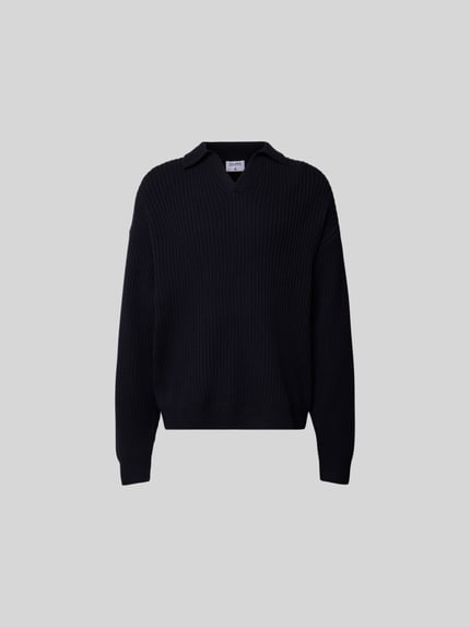 Filippa K Oversized Pullover in Strick-Optik Marine 2
