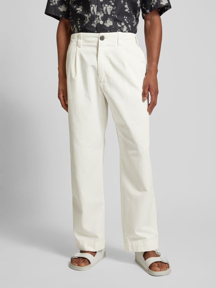 ANNARR Regular Fit Bundfaltenhose mit Eingrifftaschen Modell 'HALDEN' Weiss 4