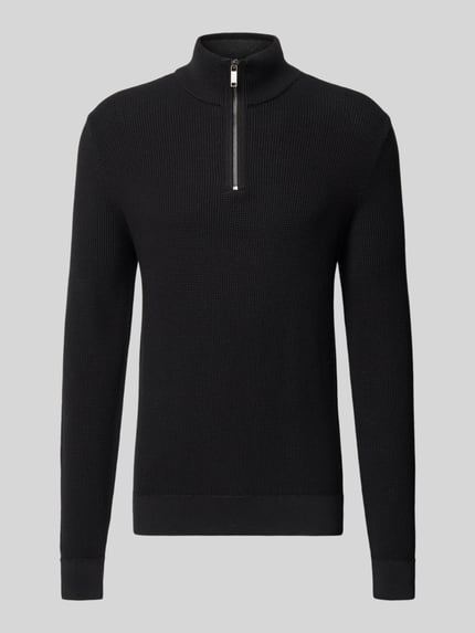 MCNEAL Troyer o kroju slim fit z czystej bawełny Czarny 2