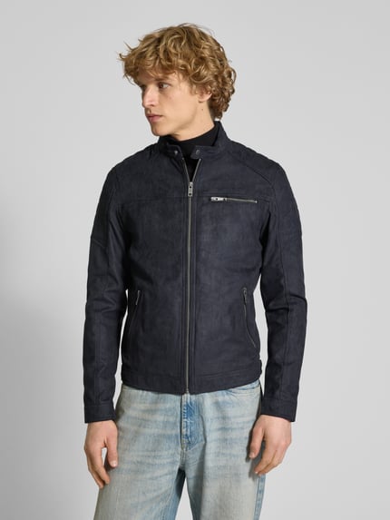 JACK & JONES Jacke in Leder-Optik Modell 'JEROCKY' Black 4