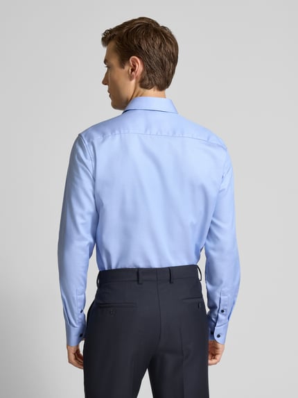 ETERNA Regular Fit Business-Hemd aus reiner Baumwolle Modell 'Kent' Bleu 5
